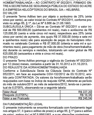 Empresa acusada de vender helicóptero com preço superfaturado tem contrato com ao governo do Acre de R$ 625mil